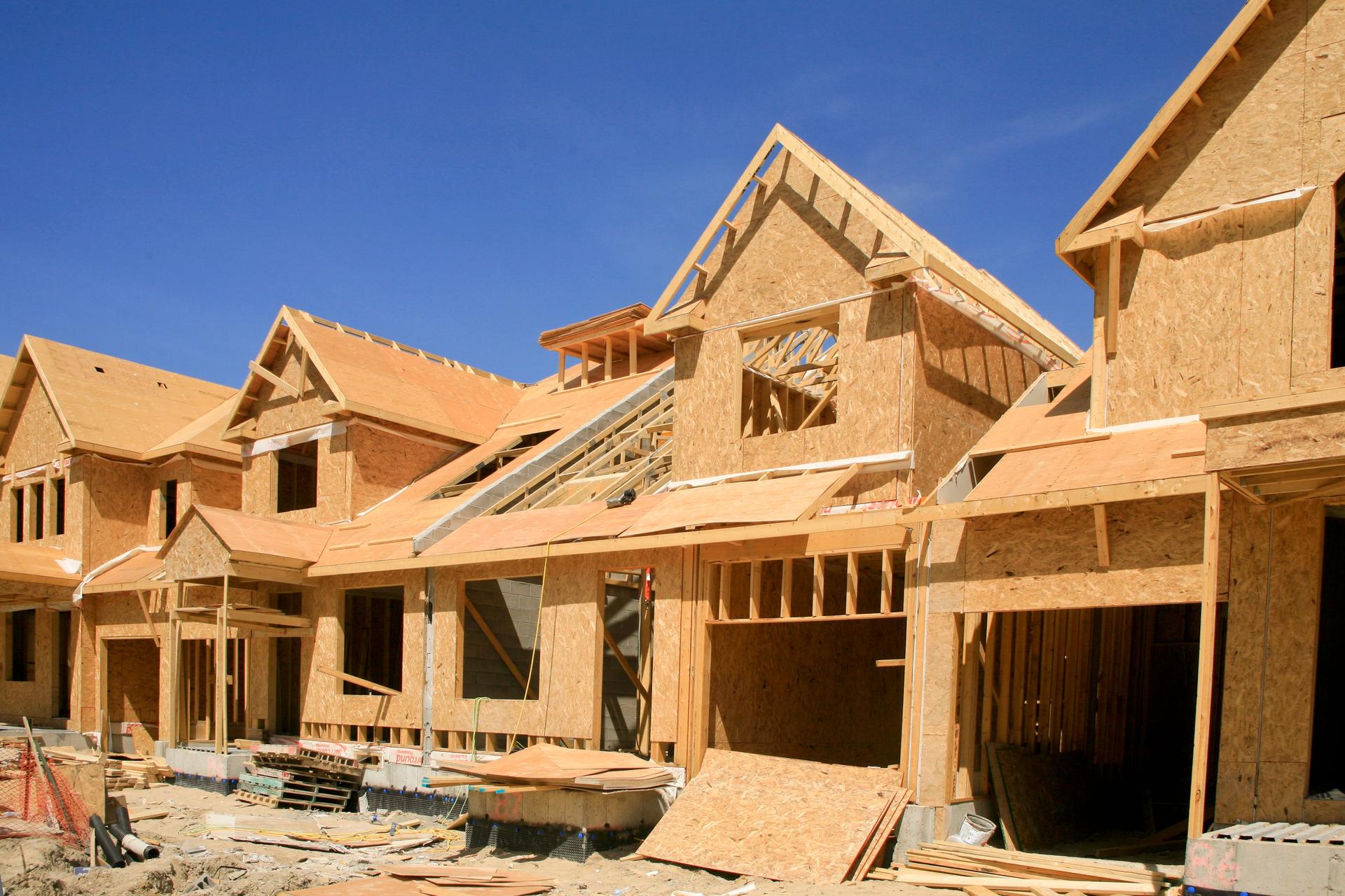 Condominium Townhouses Being Built at Wasaga Beach, Ontario, Canada